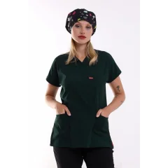 Bflex Unisex Likralı Yarasa Kol Tek Üst - 6429 Ördek Başı Yeşili