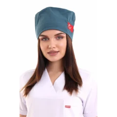 Bone Bayrak İşlemeli - 33 Petrol Yeşil