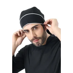 Kuyruklu Bone - Siyah-Beyaz