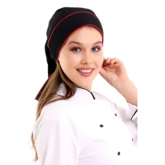 Kuyruklu Bone - Siyah - Kırmızı