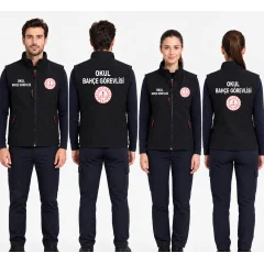 OKUL BAHÇE GÖREVLİSİ YELEK SOFT SHELL - SİYAH