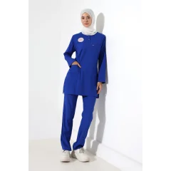 SOFT LİKRALI TESETTÜR FORMA TAKIM İKİ ÇITÇIT DAZZLING BLUE
