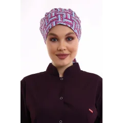 Tesettür Bone - 2405 Renkli Testere