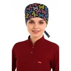 Tesettür Bone - 5013 Siyah Kelebek