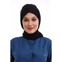 Tesettür Boyun Bağlamalı Bone - 116 Siyah