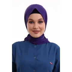 Tesettür Boyun Bağlamalı Bone - 128 Mor