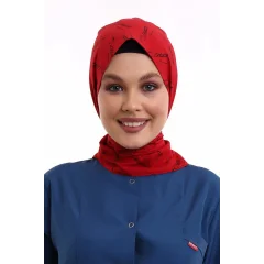 Tesettür Boyun Bağlamalı Bone - 1908 Kırmızı Kemal Atatürk