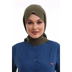 Tesettür Boyun Bağlamalı Bone - 4822 Haki