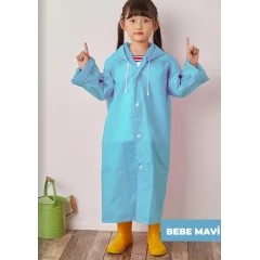 Yağmurluk Unisex Çocuk - Bebe Mavisi