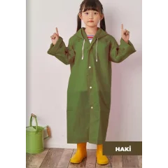 Yağmurluk Unisex Çocuk - Haki
