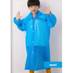 Yağmurluk Unisex Çocuk - Mavi
