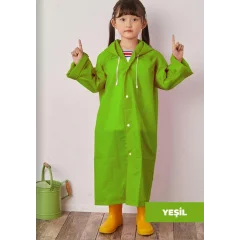 Yağmurluk Unisex Çocuk - Yeşil