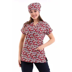 Yarasa Kol Dijital Unisex Desenli Üst - 6531 Mickey Mause