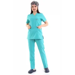Zarf Yaka Kadın Takım - 27 Su Yeşili