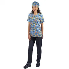 Zarf Yaka Desenli Üst - 2108 Monster