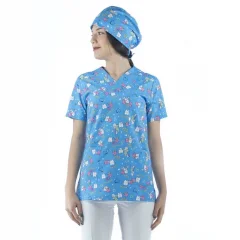 Zarf Yaka Desenli Üst - 2109 Diş