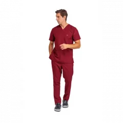 Zarf Yaka Erkek Likralı Takım - 6407 Bordo