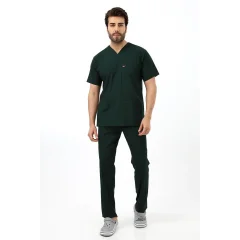 Zarf Yaka Erkek Likralı Takım - 6429 Ö.Başı Yeşili