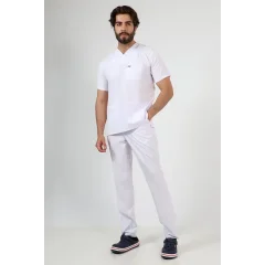 Zarf Yaka Erkek Takım - Beyaz