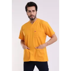 Zarf Yaka Erkek Tek Üst - 09 Hardal