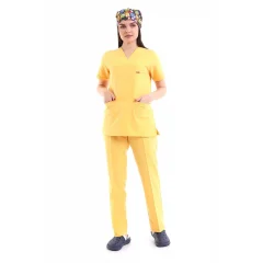 Zarf Yaka Kadın Takım - 08 Koyu Sarı