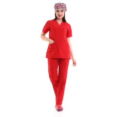 Zarf Yaka Kadın Takım - 18 Kırmızı