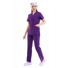 Zarf Yaka Kadın Takım - 54 Mor
