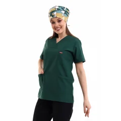 Zarf Yaka Kadın Tek Üst - 58 Yeşil