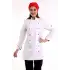 BAYAN AŞÇI CEKETİ LİKRALI BEYAZ