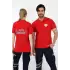 Acil Sağlık Yakalı Tshirt Kısa Kol Nakışlı - Kırmızı