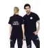 Acil Sağlık Yakalı Unisex Tshirt Kısa Kol Nakışlı - Lacivert