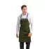 Barista Askılı Önlük Tek Cepli Deri Kemerli - Yeşil