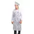 Desenli Askılı Önlük - 2501 Beyaz Merdane