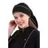 Kuyruklu Bone - Siyah-Sarı Biye