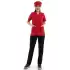 Zarf Yaka Desenli Üst - 5308 Kırmızı Küçük Kalp