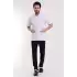 Zarf Yaka Erkek Takım - Beyaz Lacivert