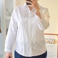 Beyaz Ajur İşlemeli Gömlek