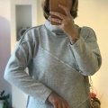 Melanj Gri Modern Kesim Sweatshirt