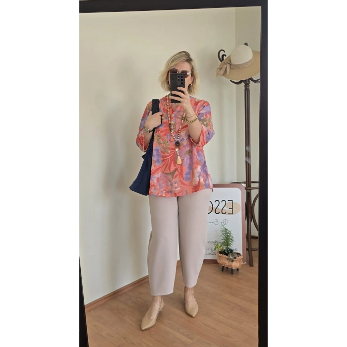 Mercan Bahçesi Floral Tunik-Gömlek