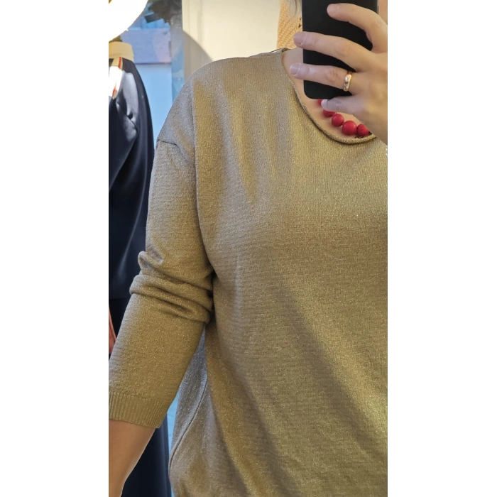 Altın Rengi Simli Triko