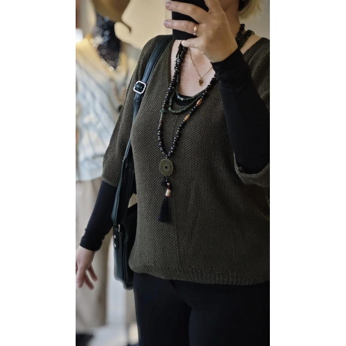 Zeytin Yeşil Salaş Triko