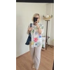 Palmiye & Limon Desenli Rahat Gömlek
