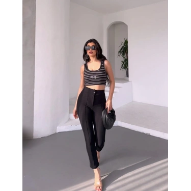 Ön Dikişli Dar Paça Pantolon