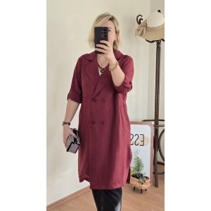 Vişne Çürüğü Kruvaze Tunik Ceket