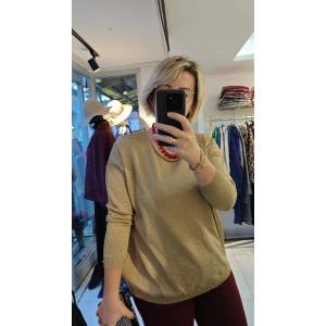 Altın Rengi Simli Triko