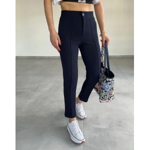 Dikiş Detaylı Yüksek Bel Pantolon