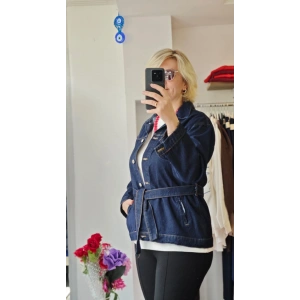 Kemerli Denim Ceket