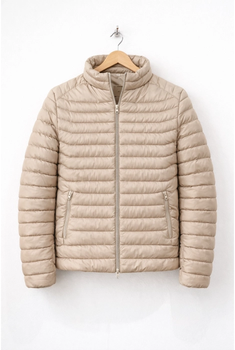Erkek Slim Fit Şişme Mont Vizon Edw435