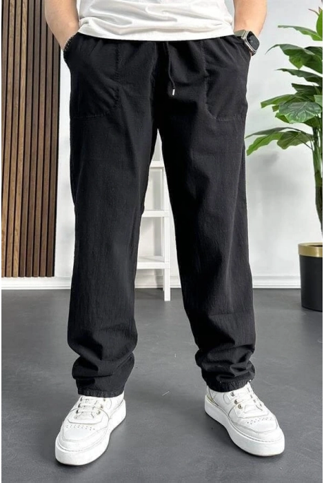 Erkek Baggy Kalıp Pantolon Siyah Edw130