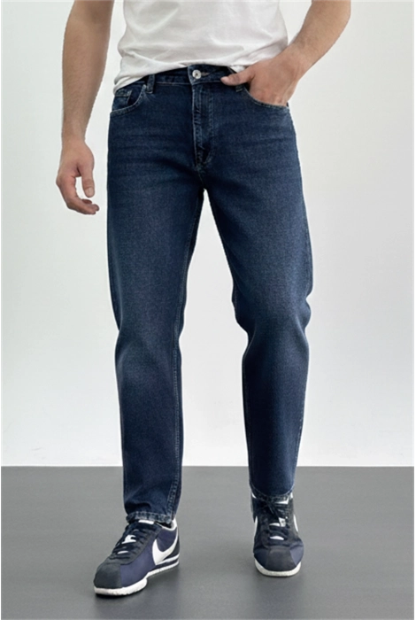 Erkek Boyfriend Geniş Kesim Kot Pantolon Lacivert Edw425